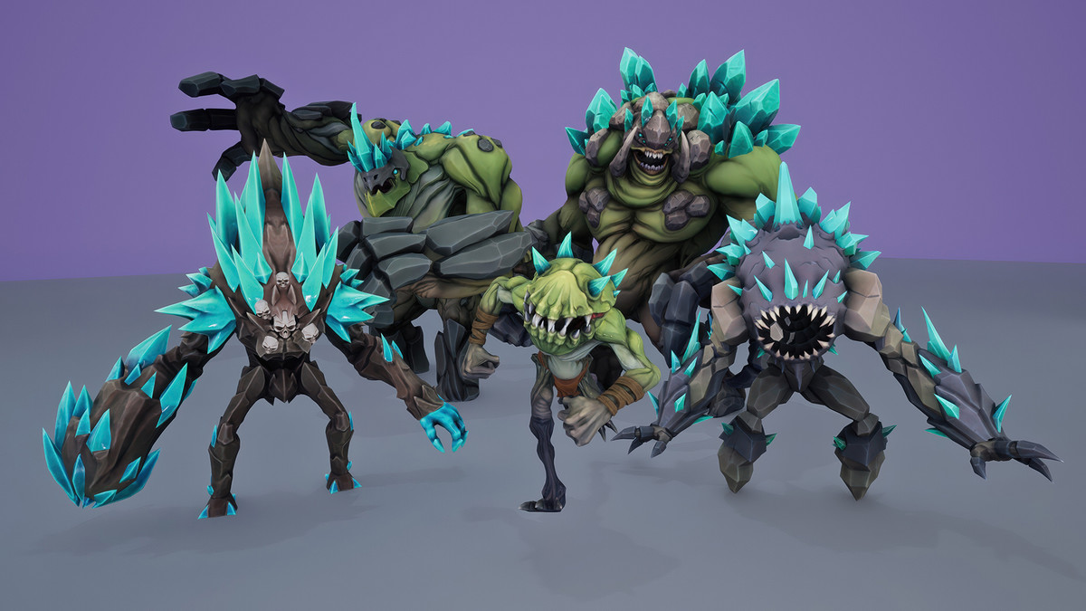 Stylized Cave Crystal Creatures Pack