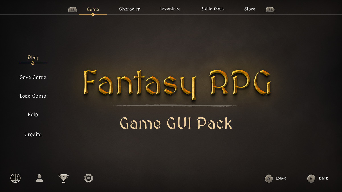 Fantasy RPG GUI
