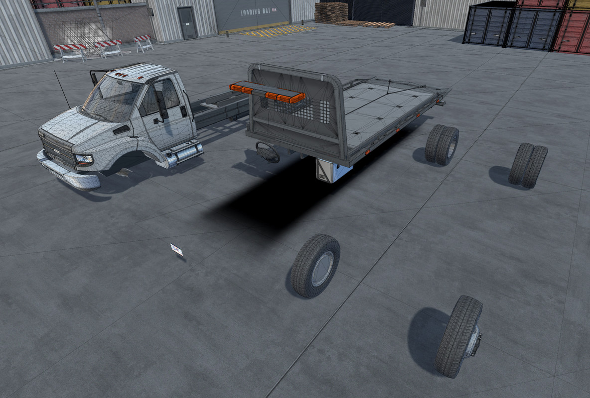 Rollback towing truck