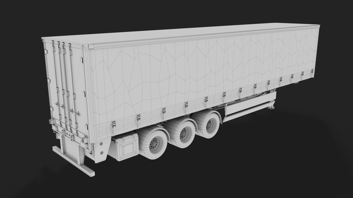 Curtainsider Trailer 4 Variant Collection URP HDRP Textures