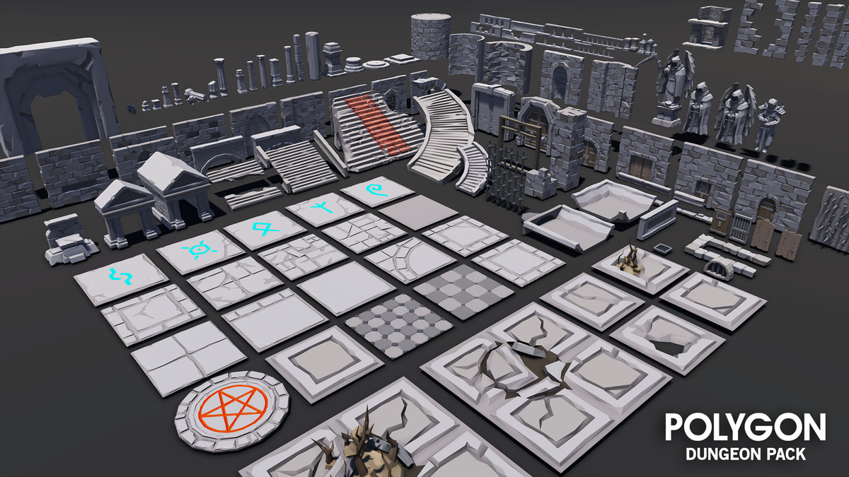 Value Bundle – POLYGON Dungeons Pack and Fantasy Dungeon Map