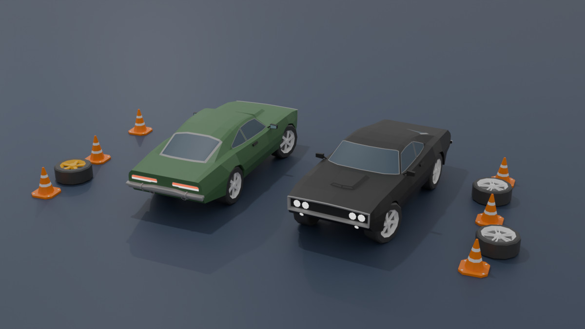 Mobile Optimize-Low Poly Vehicles