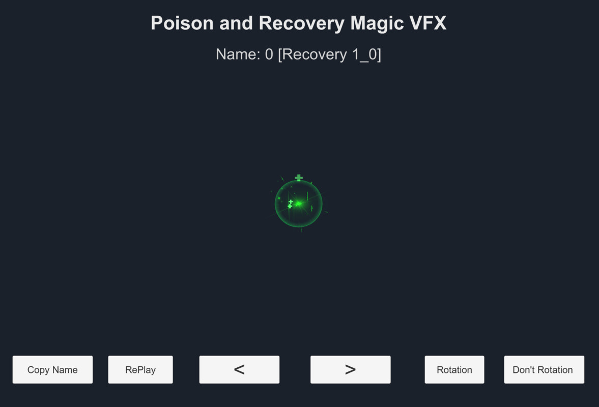 Poison and Recovery Magic VFX