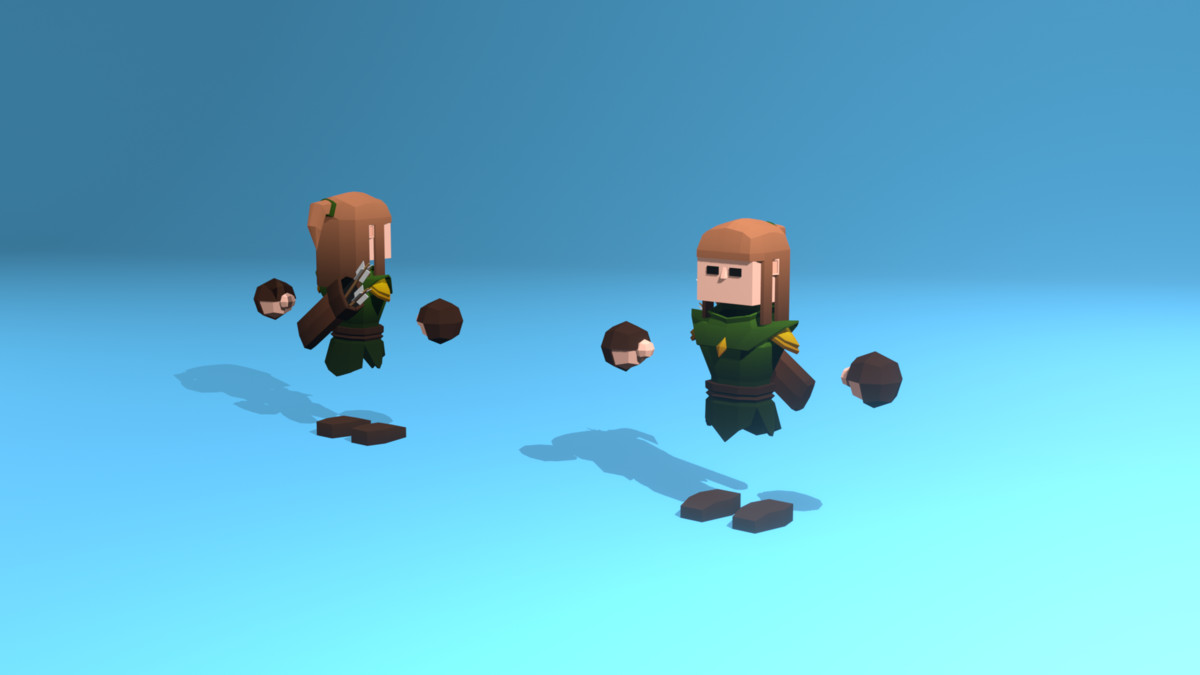 Low Poly Cubic Character - By Shokubutsu