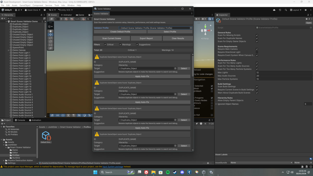 Josh’s Smart Scene Validator