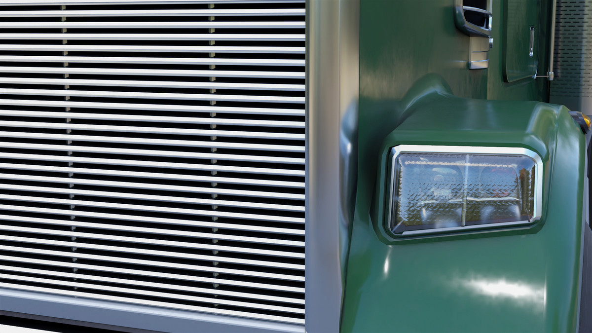 Heavy Truck Chassis 07 Green URP HDRP Textures
