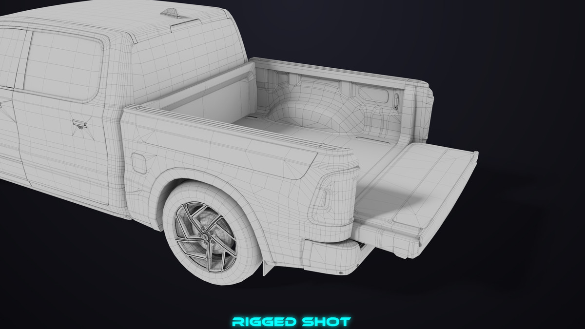 Pickup Truck 03 Blue Dusty URP HDRP Textures