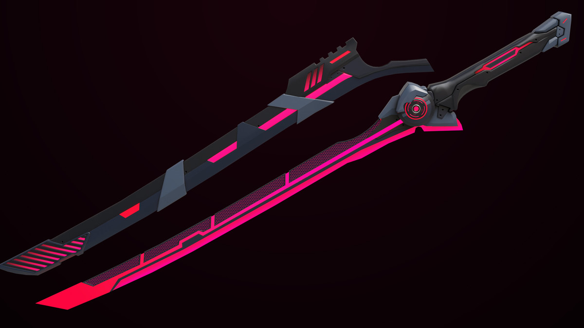 Sci Fi Sword 10 Red URP HDRP Textures
