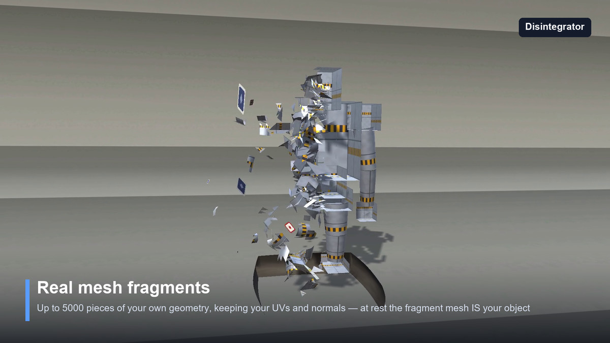 Disintegrator — Dissolve Any Mesh into a Swarm: Bats, Butterflies, Ash, Cards