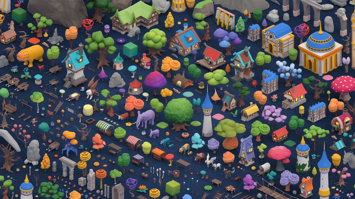 Fantasy - Low Poly 3D Models Pack