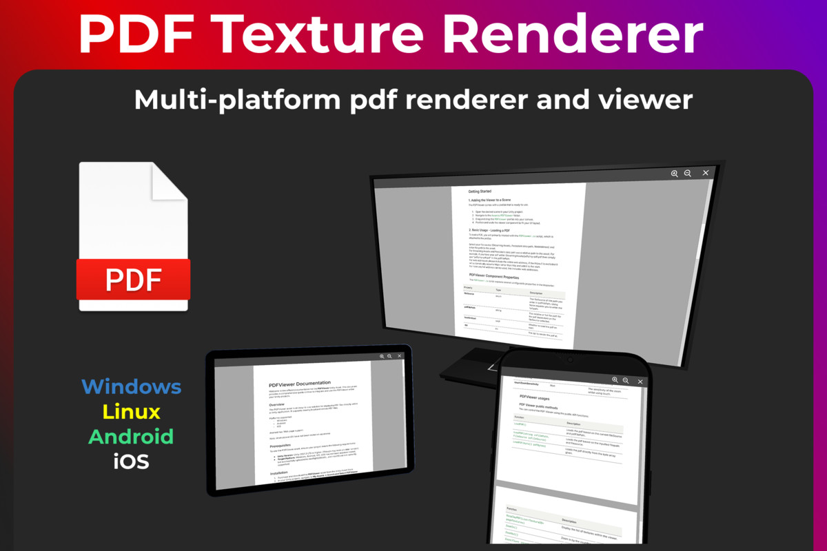 Runtime PDF Texture Renderer