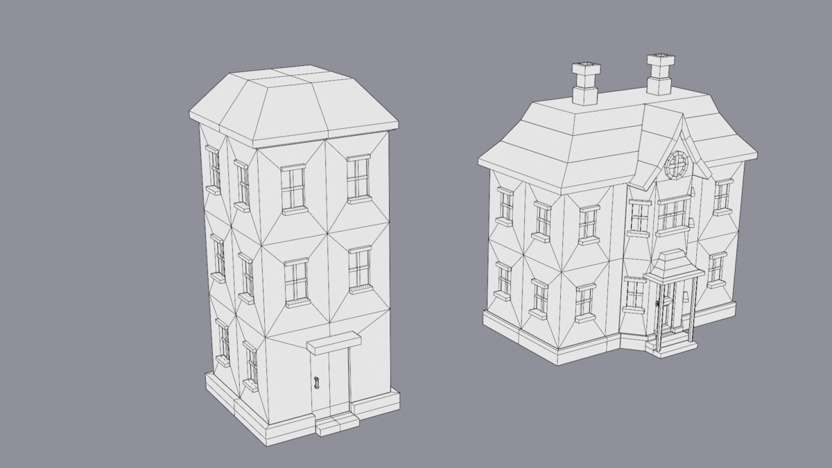 30 Low-Poly Urban Buildings Collection