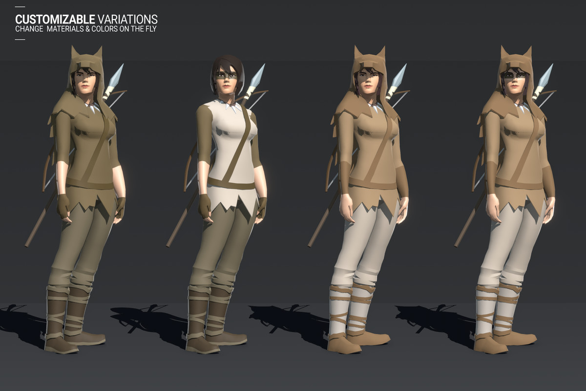 Polyquest Heroes: Warrior I Huntress