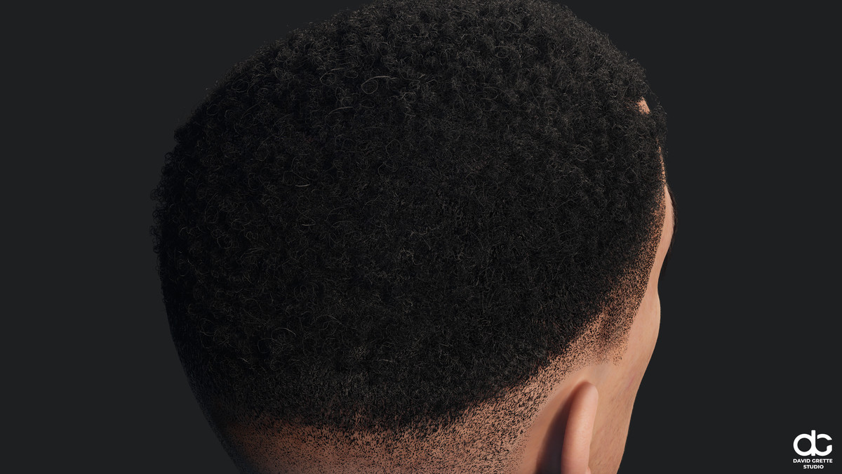 Realistic male hairstyles, pack #5 | Rigged hair, game-ready, low-poly