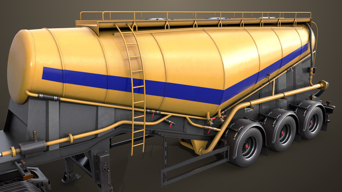 Chassis 06 Cement Trailer 01 Yellow