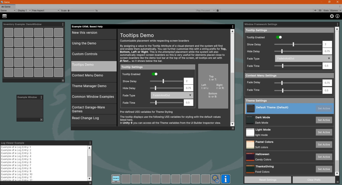 Window Framework for UI Toolkit