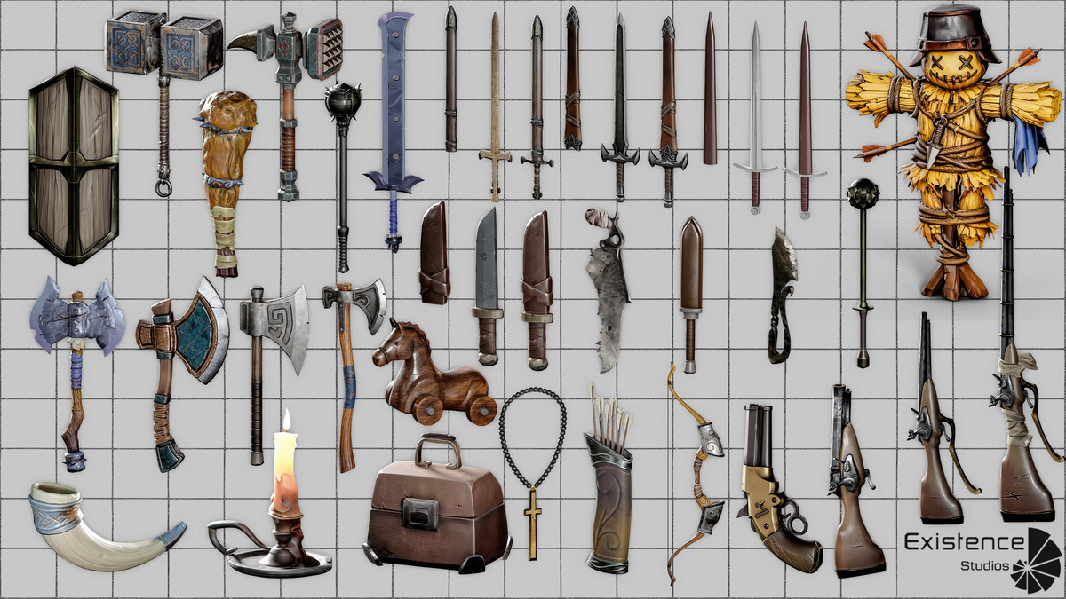 30 in 1 - Weapon Props Bundle - Stylized Fantasy Pack