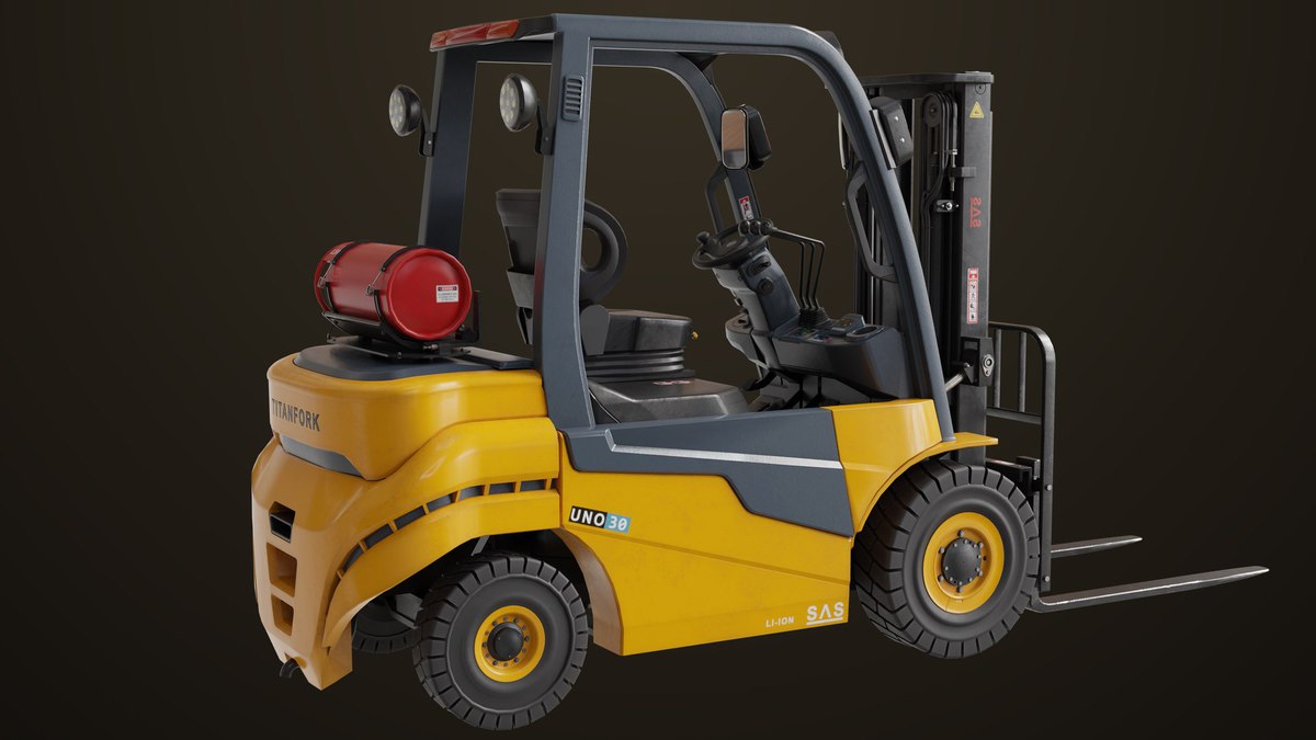 Forklift Trucks and Pallet Yellow Collection URP HDRP Textures