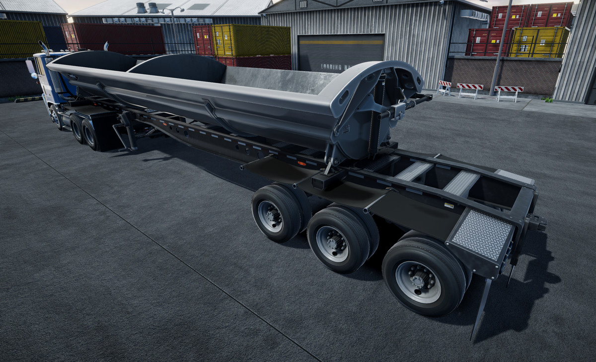 80s cabover sidedump trailer