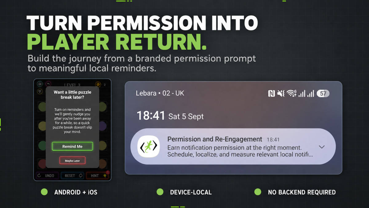 LizardHouse Notifications: Permission and Re-Engagement