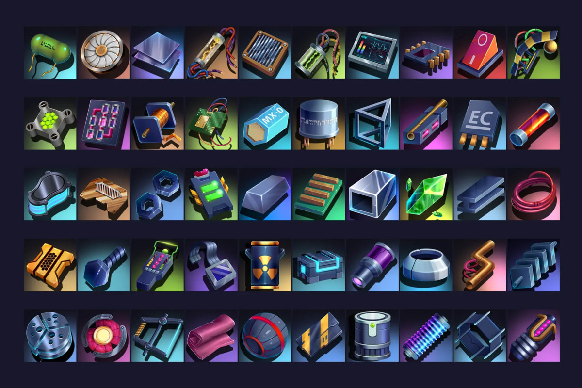2700 Cyberpunk RPG Icons Pack