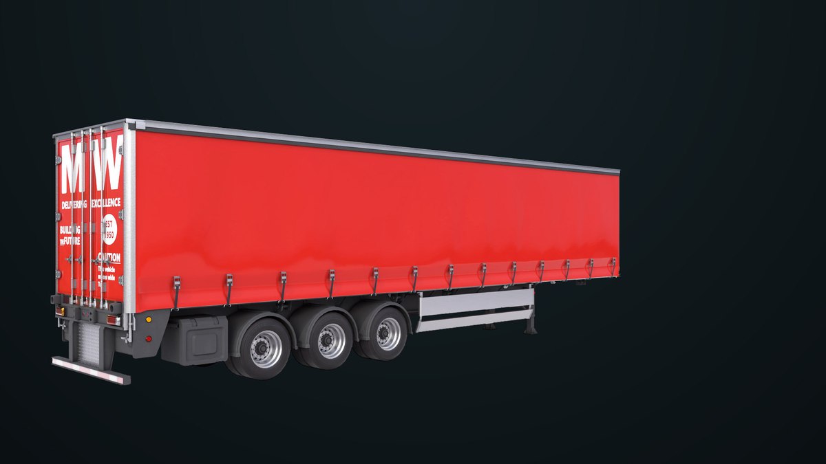 Curtainsider Trailer 4 Variant Collection URP HDRP Textures