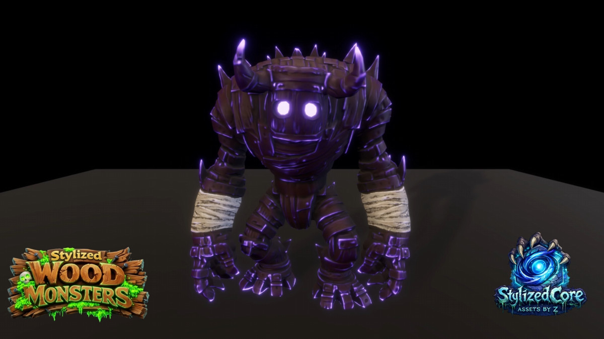 Wood Monsters Pack 1 – 4 Stylized Animated Creatures (LOD + Skins)