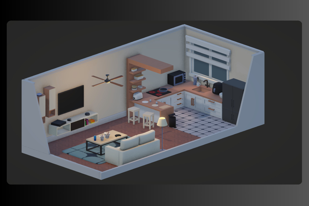 Low Poly Interior Houses – Modular Home Assets Pack