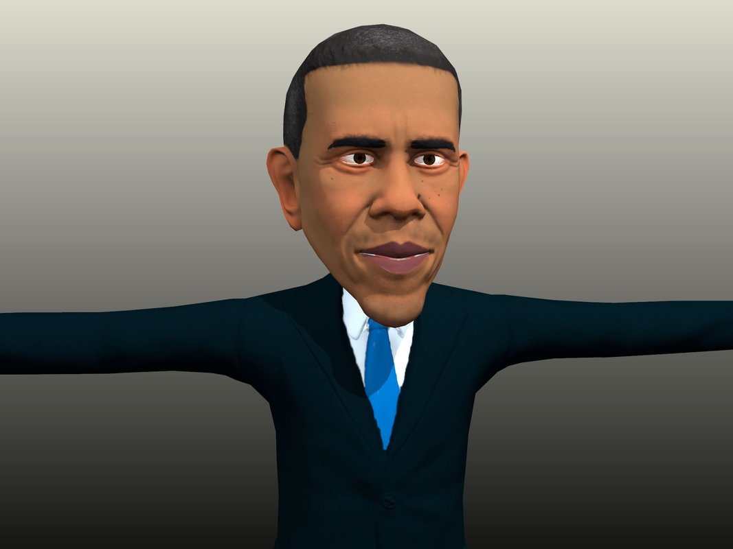 Obama 3D caricature