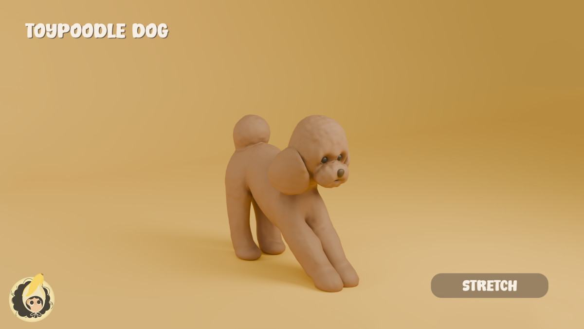 Animated Toy Poodle Dog