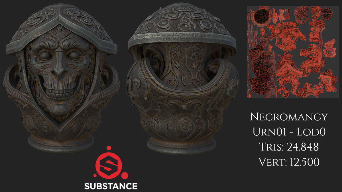 4 Necromancy Urns / Vessels / Pots