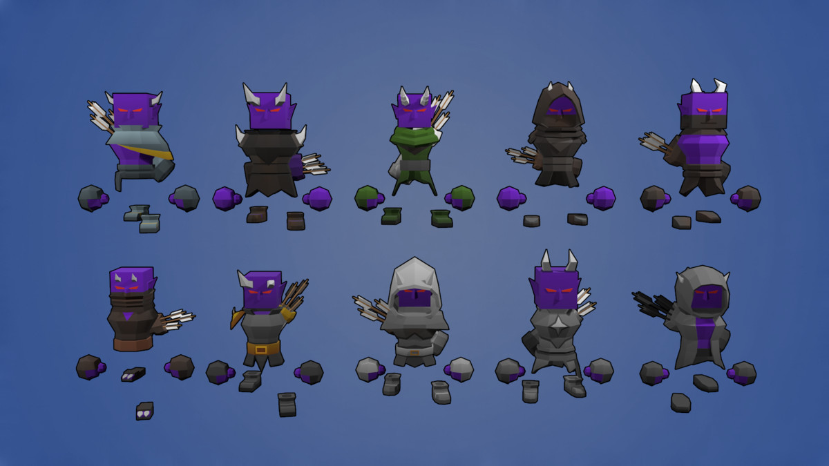 Low Poly Cubic Demons - 3D by Shokubutsu