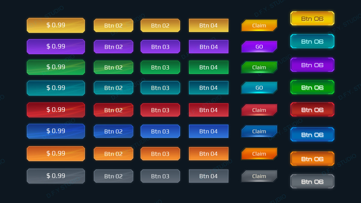 Sci-Fi Cyber UI Pro_Cyan Theme