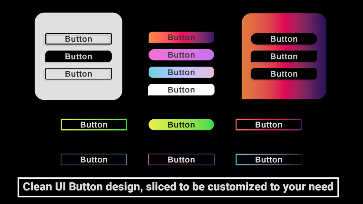 Clean UI Button Collection – Mobile & PC Ready