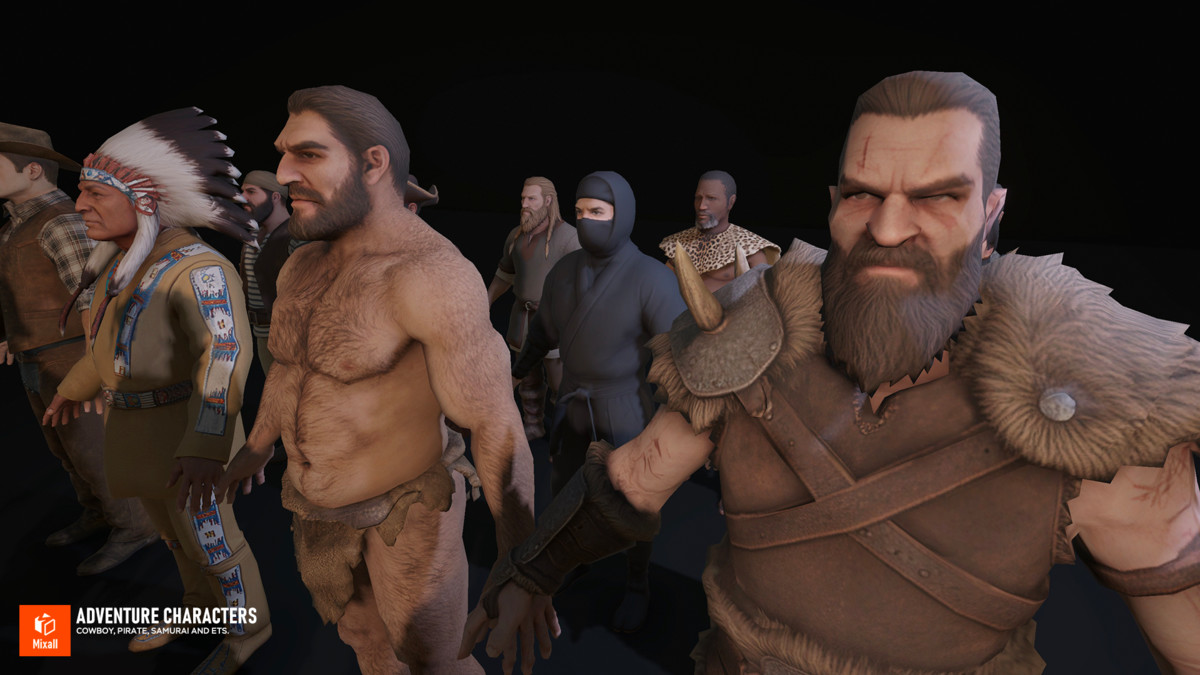 Adventure Characters — Cowboy, Pirate, Samurai and ets.