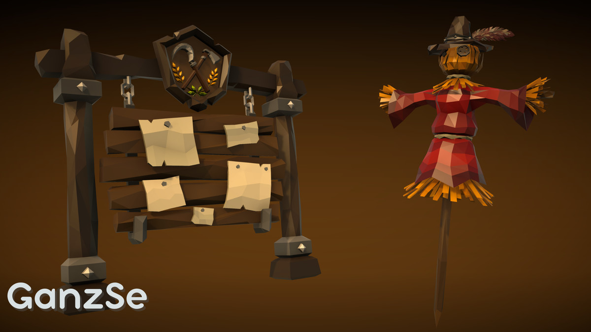 GanzSe Farming - Fantasy Low Poly Props