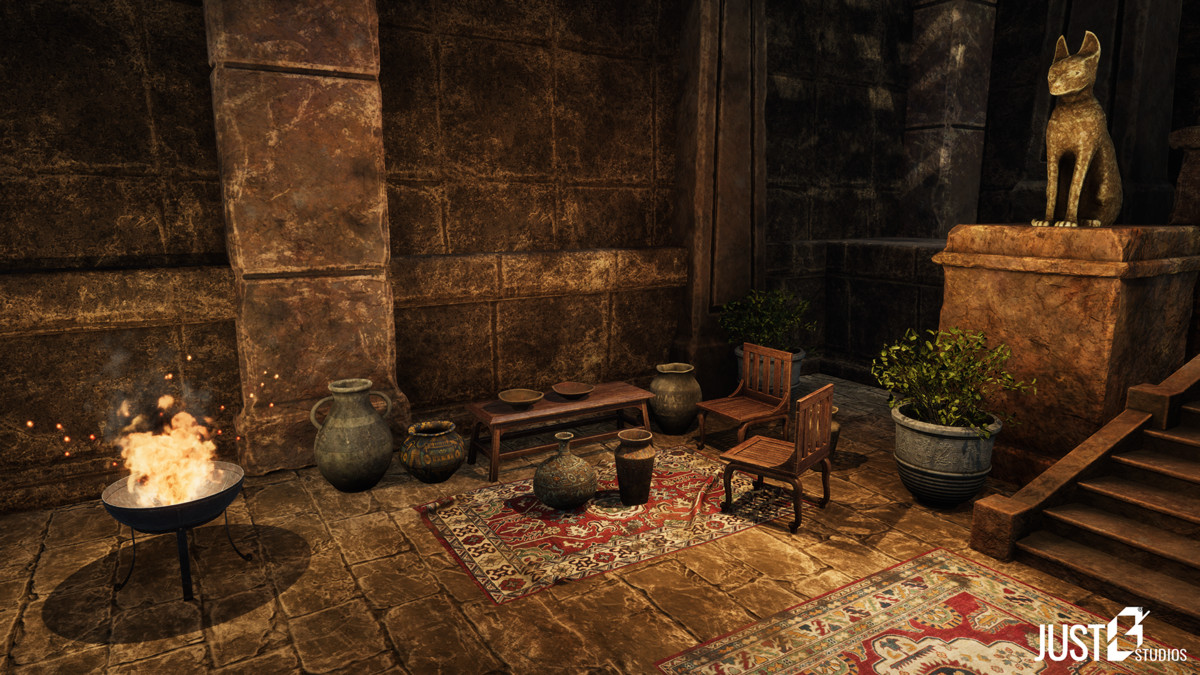 Modular Babylon Temple Environment (Temple,Desert,Ruins)