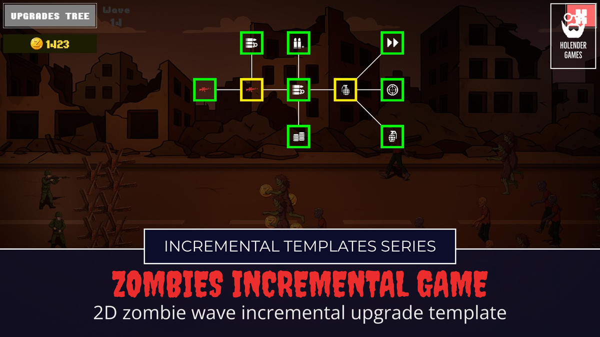 Zombie Incremental/Upgrade Game Template