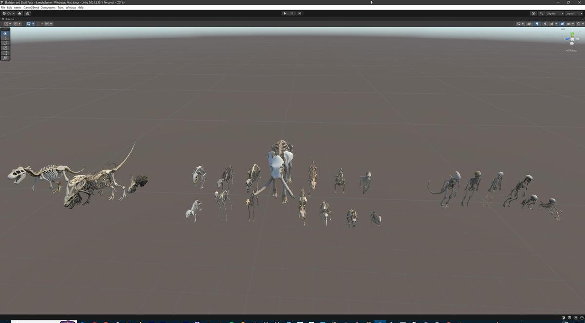 Ultimate Skeleton and Skull Pack. Game-ready low-poly assets