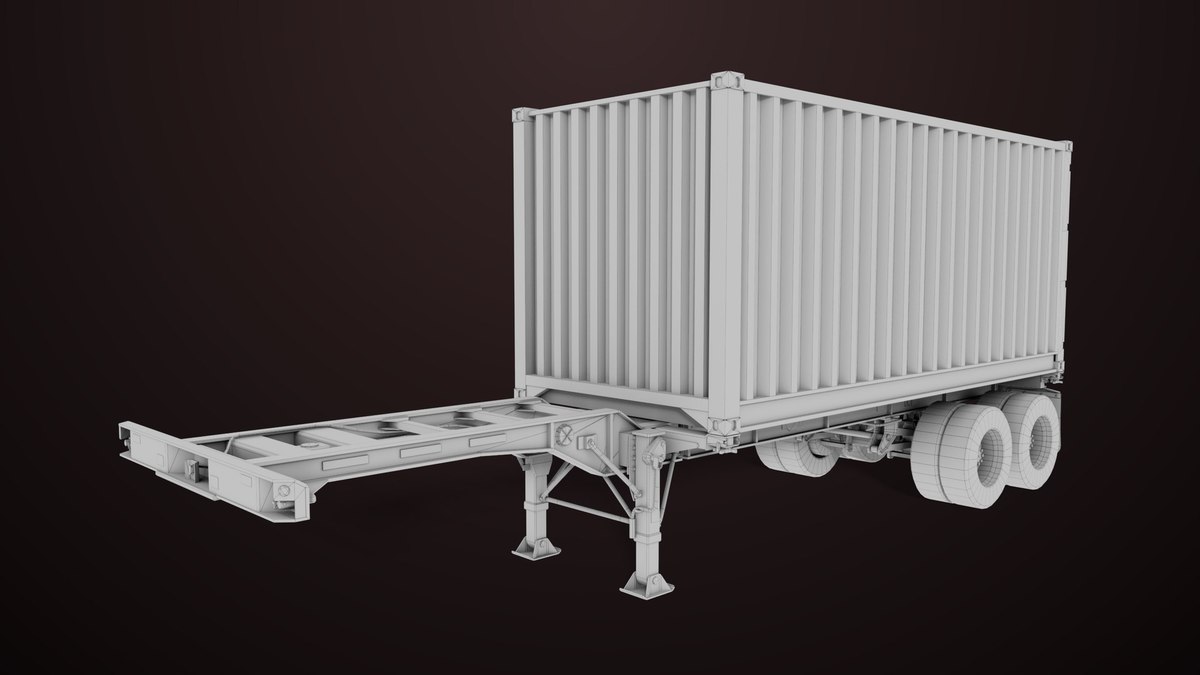 Container Carrier Trailer 03 URP HDRP Textures