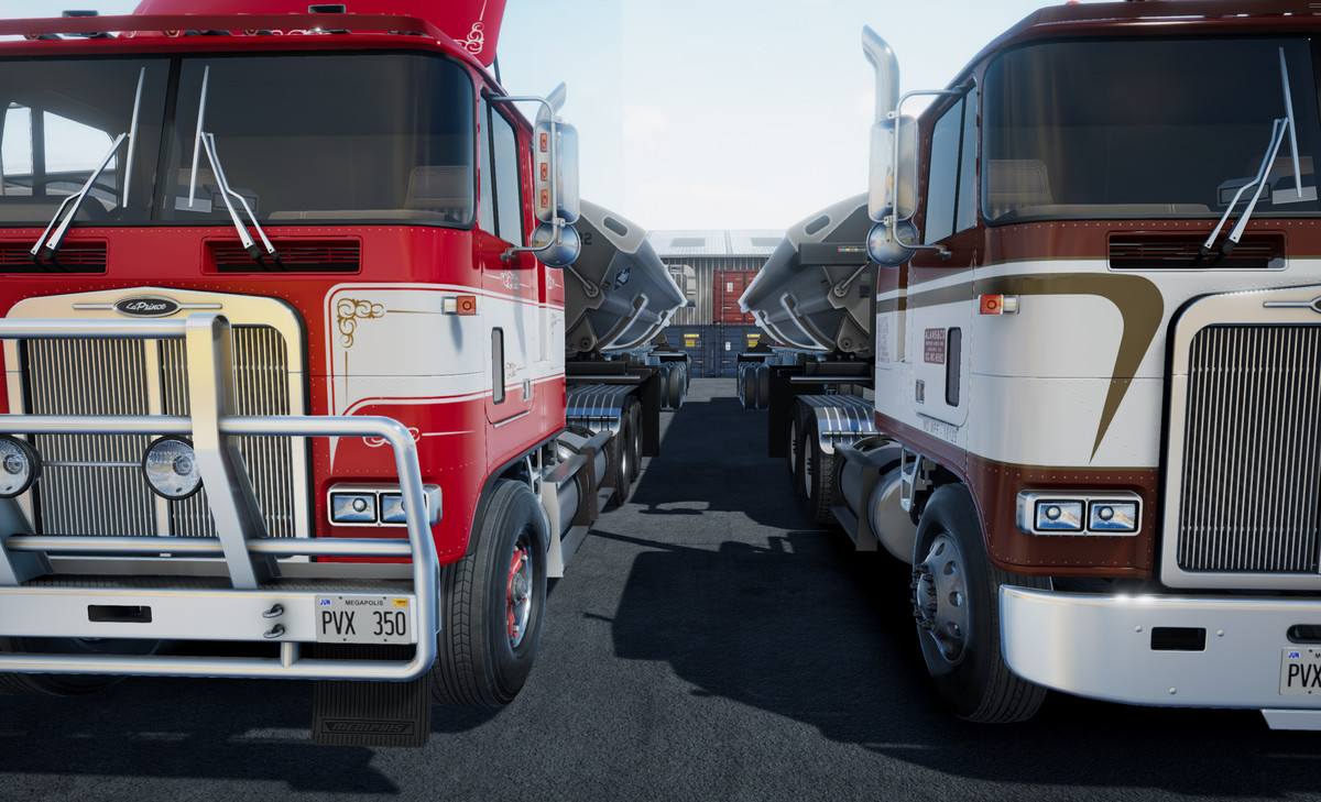 80s cabover sidedump trailer