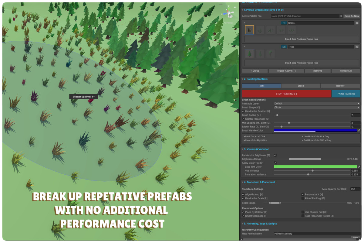 Prefab Painter: Placement & Variation Tool