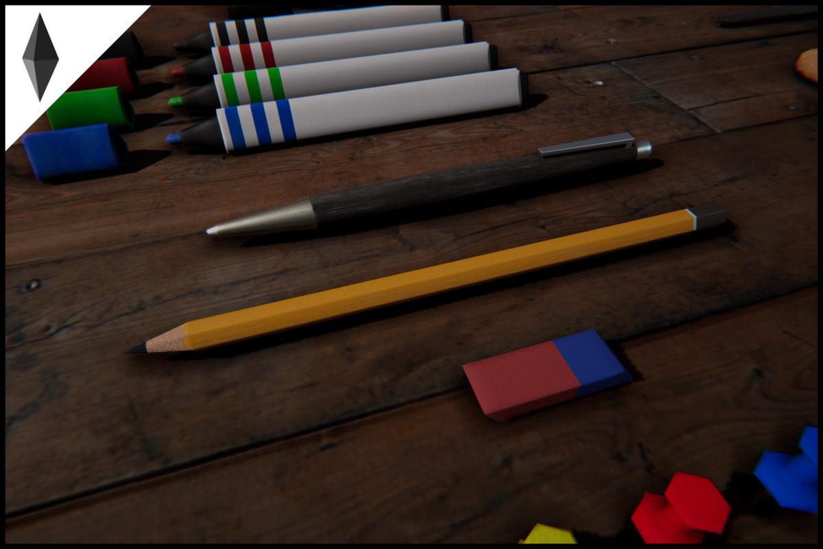 PBR Office Stationary Game-ready