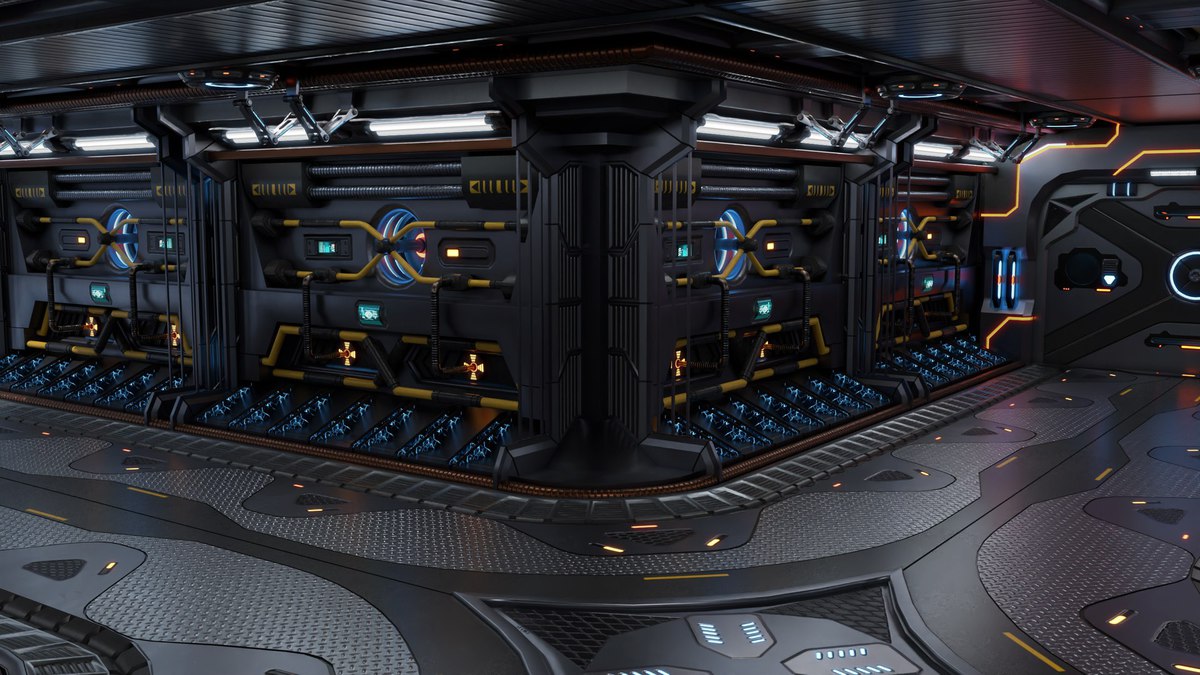 Sci Fi Corridor 01 URP HDRP Textures