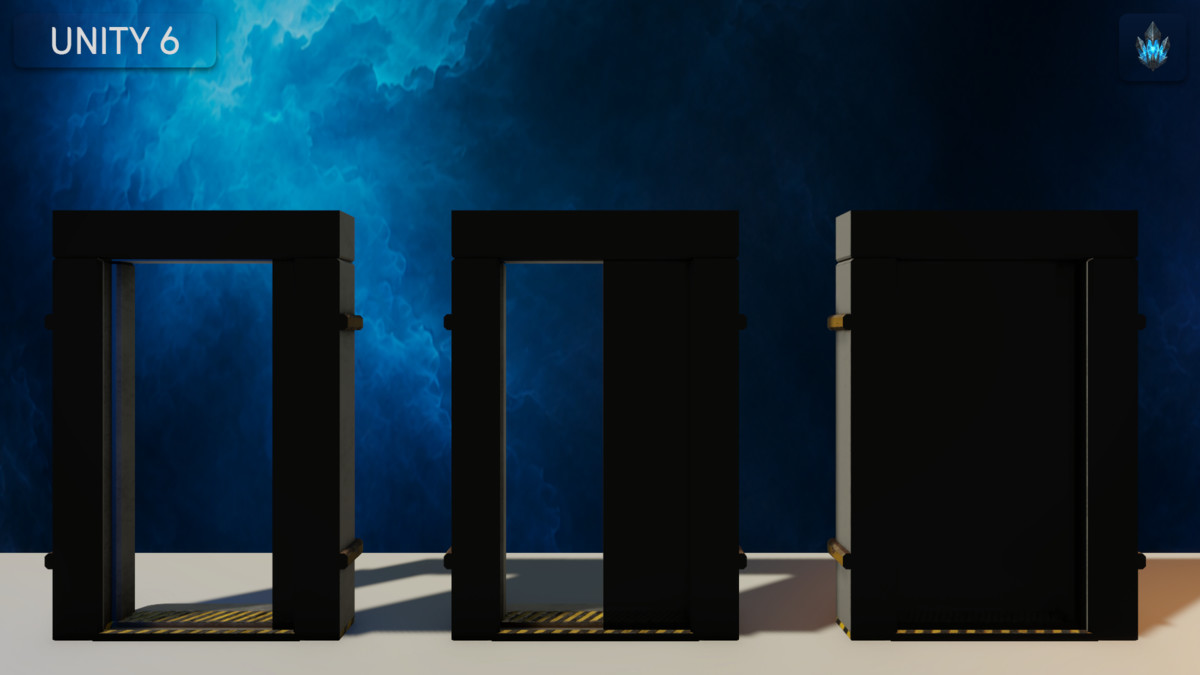 Sci-Fi One-Sided Sliding Door (Invisible Outside Frame)