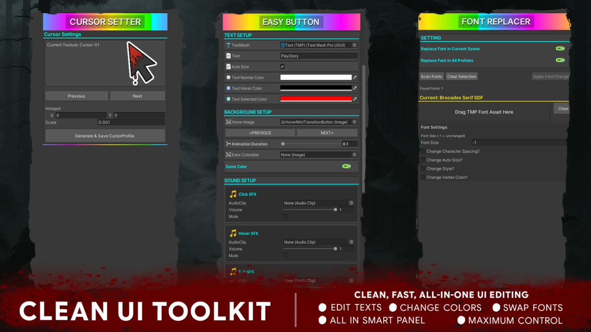 Horror UI Dark Theme GUI