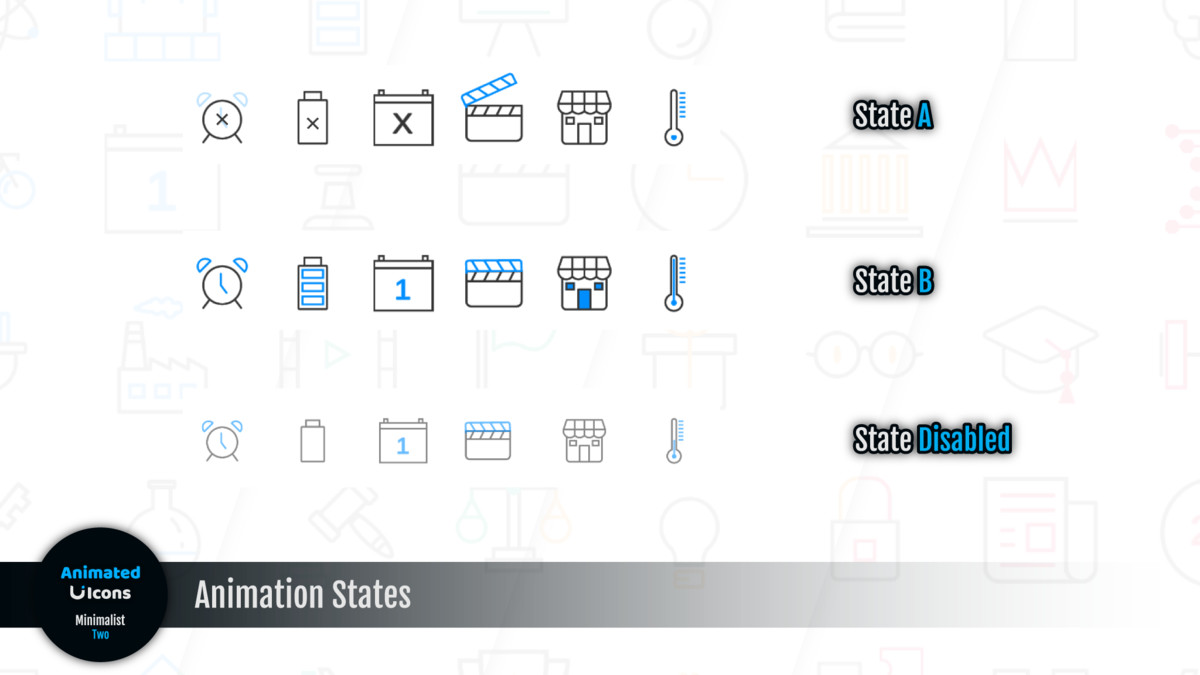 Animated Icons - Minimalist Two