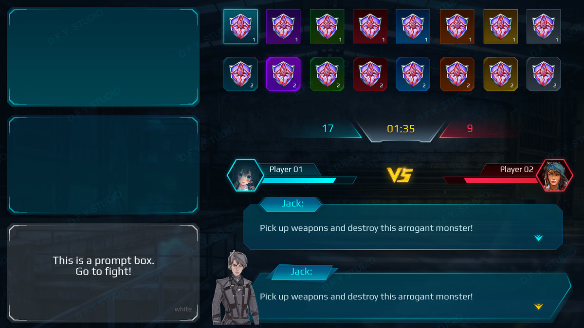 Sci-Fi Cyber UI Pro_Cyan Theme
