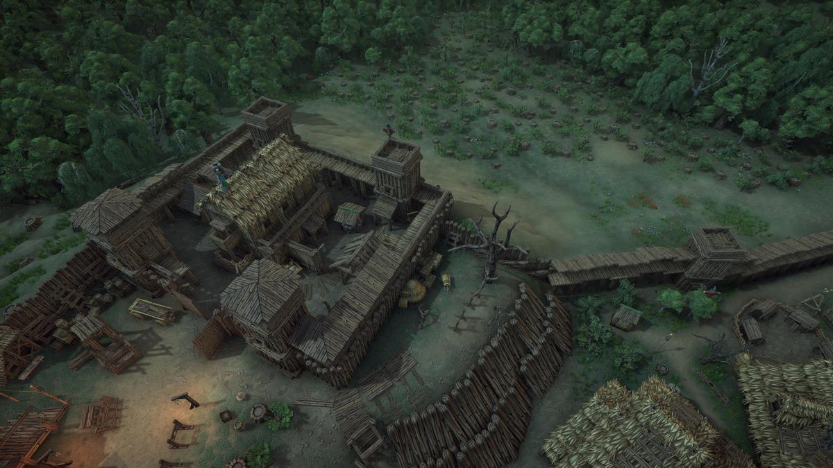 Stylized fantasy pagan village