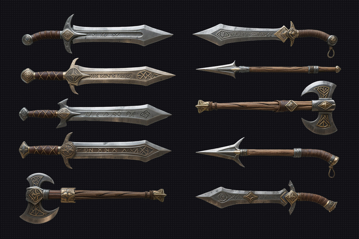 Viking Pirate Style Weapon Icons